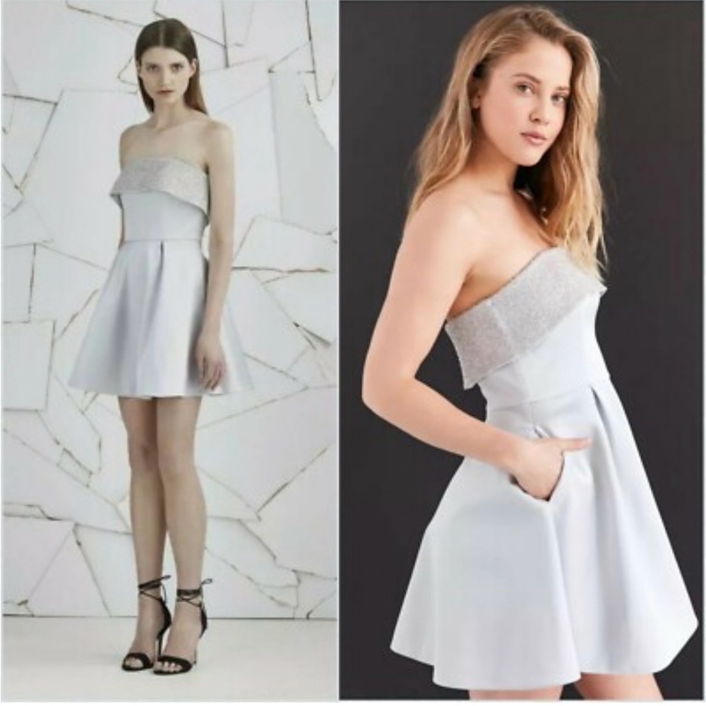 KEEPSAKE the Label Strapless Gray Dress